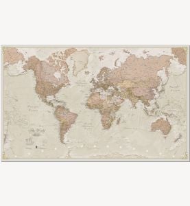 Medium Antique World Map (Pinboard)