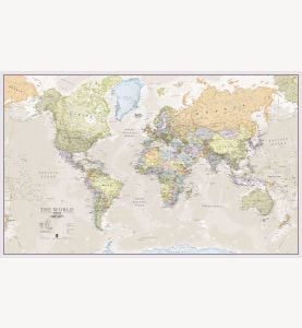 Large Classic World Map (Paper Single Side Lamination)