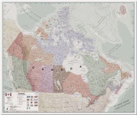 Large Executive Canada Wall Map (Pinboard)