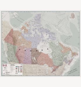 Large Executive Canada Wall Map (Paper)