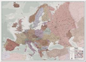 Large Executive Political Europe Wall Map (Pinboard)