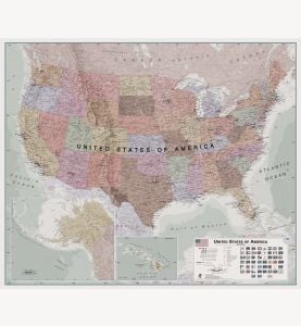 Executive USA Wall Map
