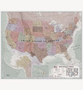 Large Executive USA Wall Map (Paper)