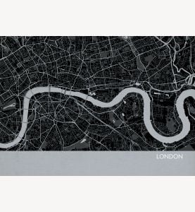 London City Street Map Print - Charcoal