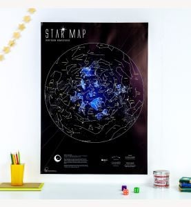 Glow-in-the-Dark Star Map (Silk Art Paper)