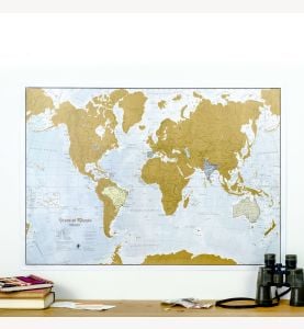 Scratch the World® Spanish language edition map print (Silk Art Paper)