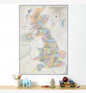 UK Classic Wall Map