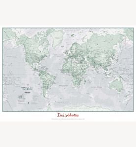 Personalized World Is Art Wall Map - Rustic