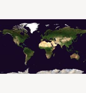 Medium Satellite Map of the World (Paper)