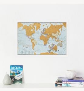 Scratch the World® travel edition map print
