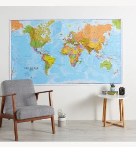 Huge Political World Wall Map (Paper Single Side Lamination)