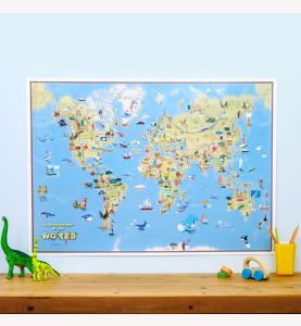 Kids Cartoon World Map