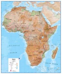 Physical Africa Wall Map