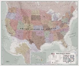 Large Executive USA Wall Map (Laminated)