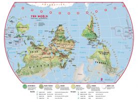 Large Elementary School Upside-Down Environmental World Wall Map (Paper)