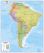Large South America Wall Map Political (Paper)