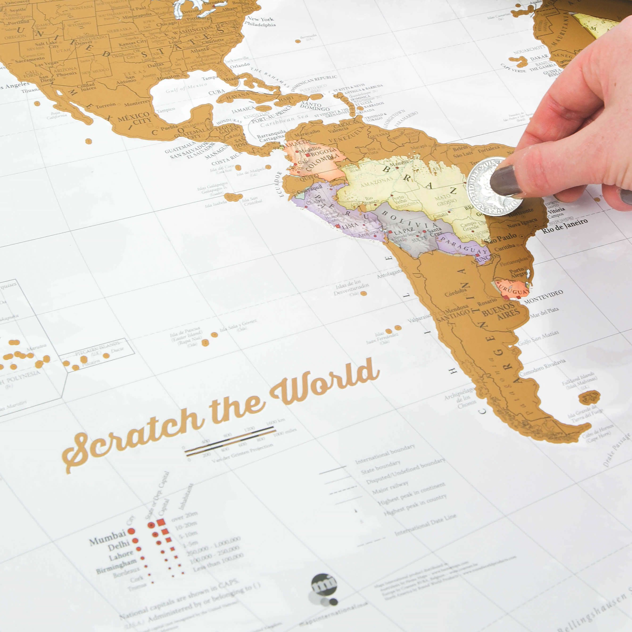 World Scratch Map Maps International Scratch The World Travel Map