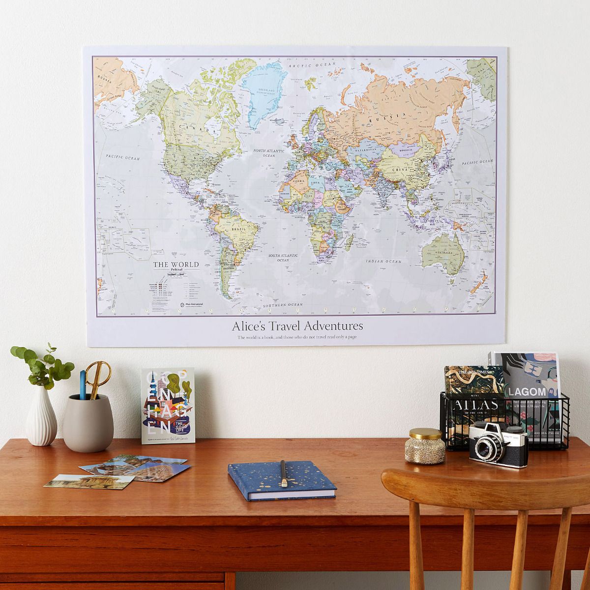 personalized world travel map