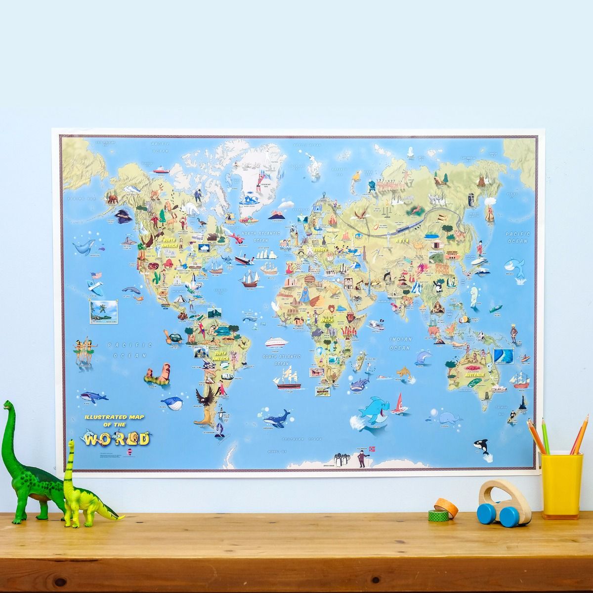 Cartoon Map For Kids