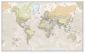 Large Classic World Map (Wood Frame - White)