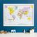 Children's Glow-in-the-Dark World Map (Pinboard & wood frame - White)