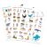 World Illustrated Sticker Map (Pinboard & wood frame - White)