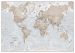 Medium The World Is Art Wall Map - Neutral (Silk Art Paper)