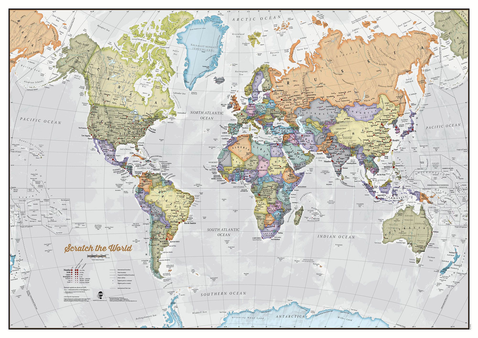 scratch travel world map
