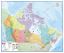 Large Political Canada Wall Map (Laminated)