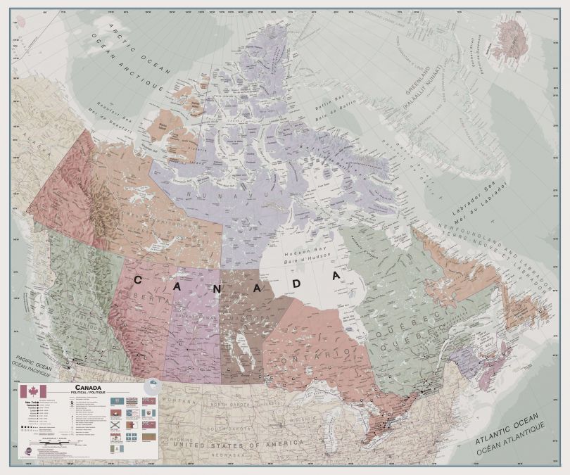 Large Executive Canada Wall Map (Paper)