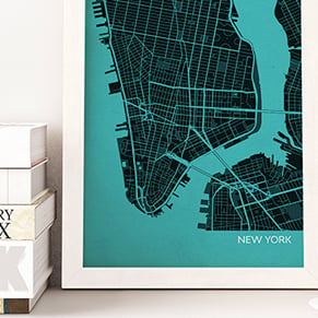 City Street Map Prints