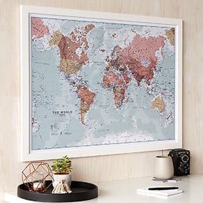 World Wall Maps For Sale