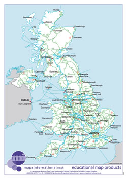 UK map with country/ county/ district/ unitary boundaries and names.